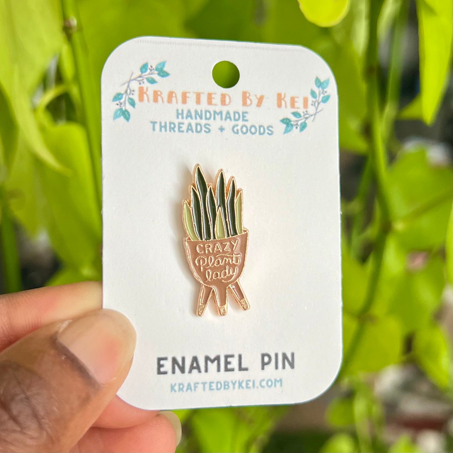 “Crazy Plant Lady” Enamel Pin